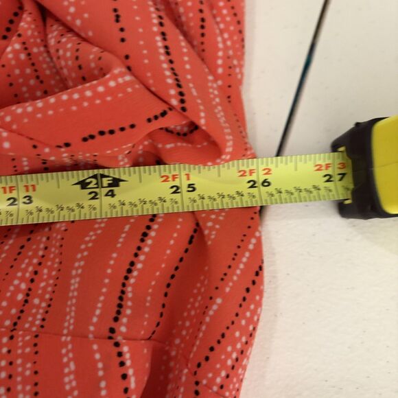 Catherines Blouse Women's 2X Striped V-Neck Button Up 3/4 Sleeve Collared Top - Picture 9 of 9